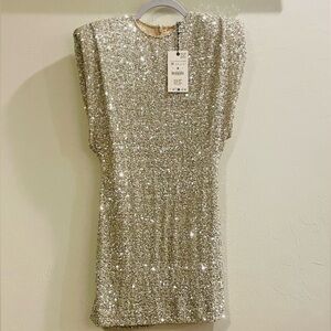 NWT Zara sparkly mini dress. Size M
Never worn.